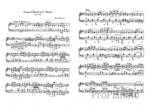 Похоронный марш До-минор Op. 72 №2 Ф. Шопена: ноты