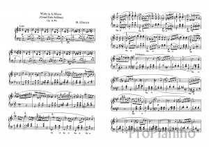 Вальс Ля-минор op. 34 №2 Ф. Шопен: ноты