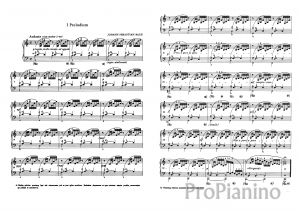 Прелюдия №1 (До-мажор) BWV 846 И. Бах: ноты