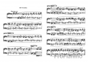 Прелюдия №13 (Фа диез-мажор) BWV 858 И.С. Бах: ноты