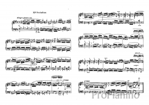 Прелюдия №14 (Фа диез-минор) BWV 859 И.С. Бах: ноты