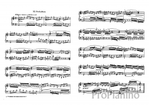 Прелюдия №20 (Ля минор) BWV 865 ХТК 1 И.С. Бах: ноты
