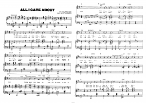 Ноты песни "All i care about" из мюзикла "Chicago"