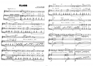 Песня "Class" из мюзикла "Chicago": ноты