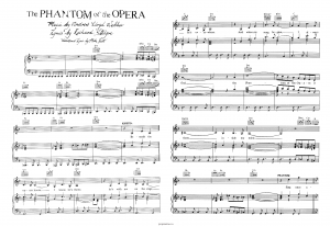 Ноты песни "The Phantom of the Opera" из одноименного мюзикла