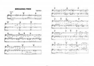 Песня «Breaking Free» из фильма «High School Musical»: ноты