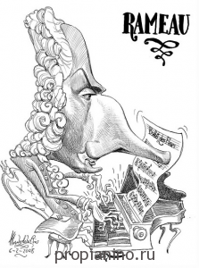 Карикатура на Жан-Филиппа Рамо