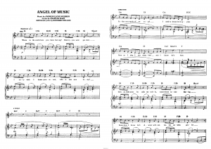 Песня "Angel of music" из мюзикла "The Phantom of the Opera": ноты