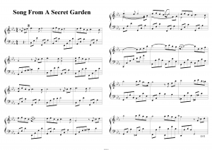 Song From A Secret Garden дуэт Secret Garden: ноты