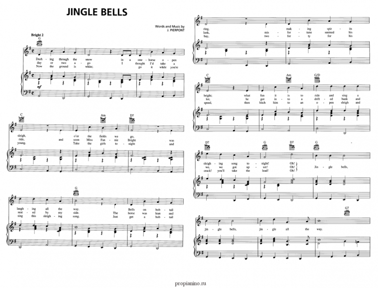 Ноты Jingle Bells