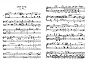 Соната №1 Л. Бетховен: ноты