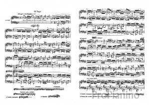 Фуга №3 (До диез-мажор) BWV 848 И.С. Бах: ноты