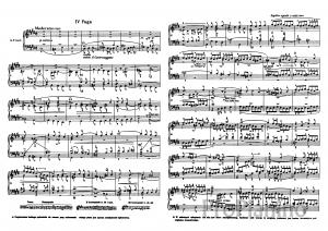 Фуга №4 (До диез-минор) BWV 849 И.С. Бах: ноты