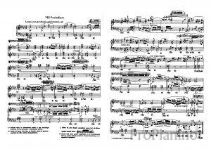 Прелюдия №8 (Ми бемоль-минор) BWV 853 И.С. Бах: ноты