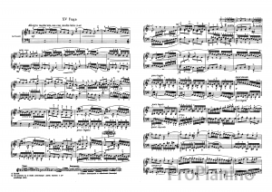 Фуга №15 (Соль мажор) И.С. Бах: ноты