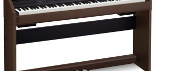 большое коричневое пианино Casio Privia PX-750
