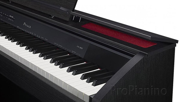 Casio Privia PX-850 вид сбоку на клавиши