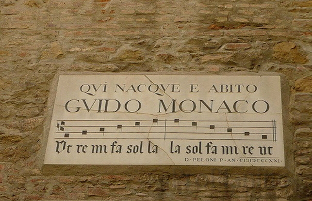 Мемориальная доска памяти Гвидо д'Ареццо